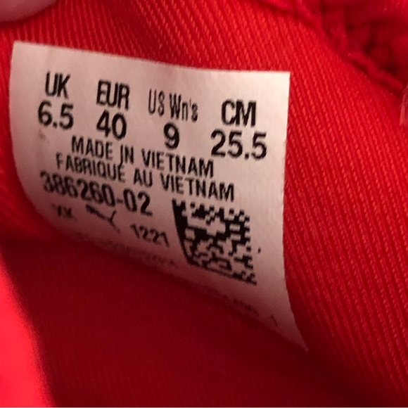 PUMA Sz 9(40) Red Sneakers - Picture 6 of 11